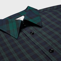 shirt IN TARTAN COTTON - NAVY/GREEN -  - 2 | CELINE