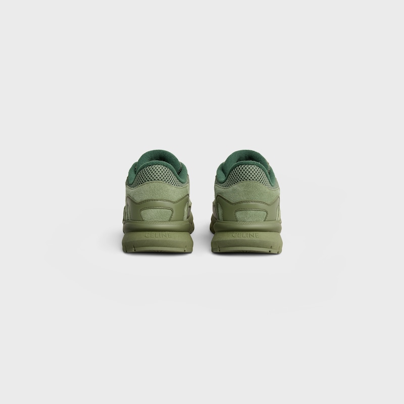 RUNNER SNEAKER IN CALFSKIN, SUEDE CALFSKIN AND MESH - KHAKI -  - 1 | CELINE