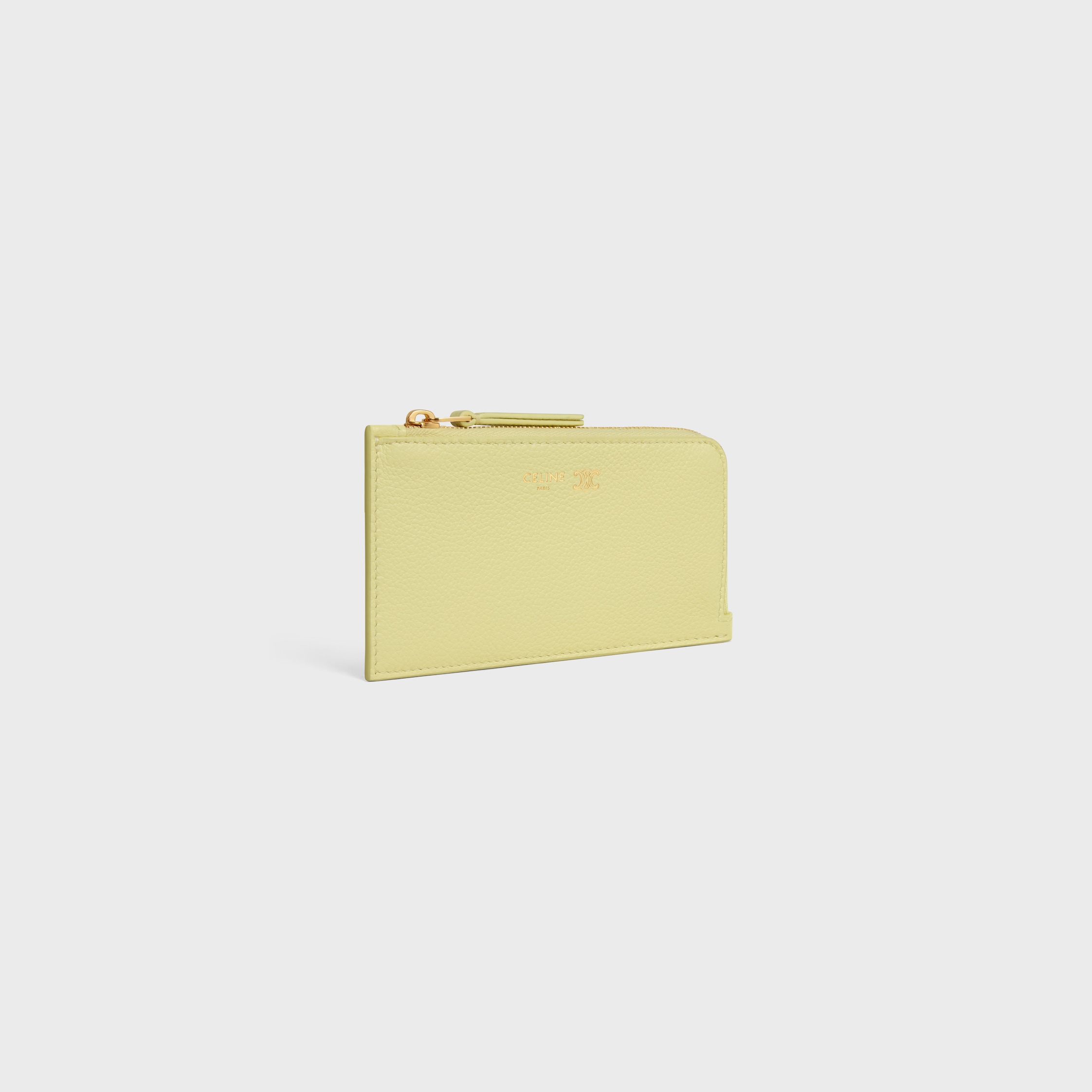 LONG ZIPPED CARD HOLDER IN SUPPLE GRAINED CALFSKIN - | CELINE