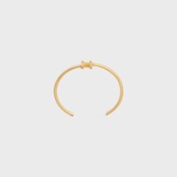 Triomphe Asymmetric Cuff in Brass with Gold Finish - GOLD -  - 1 | CELINE
