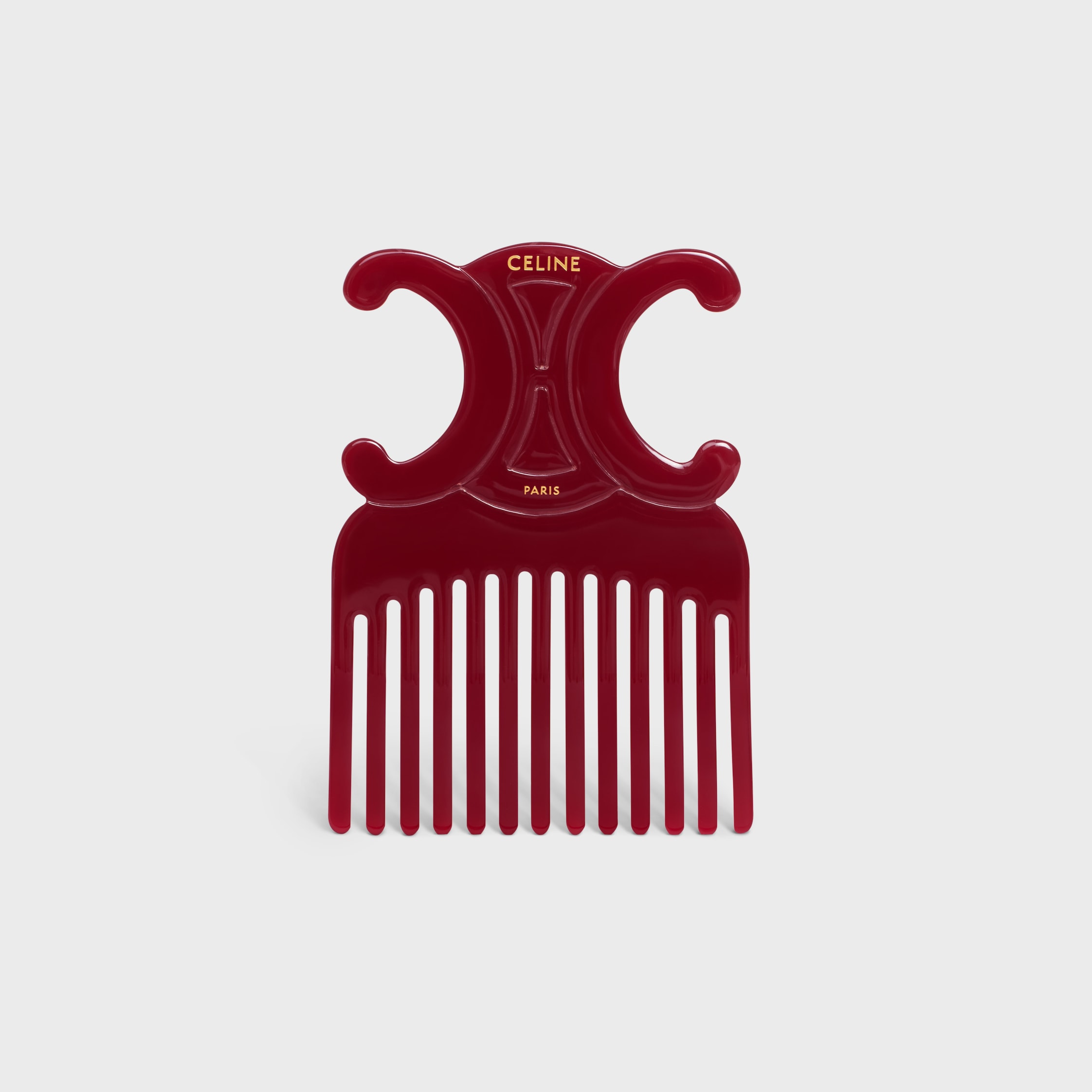 TRIOMPHE HAIR COMB IN ACETATE - Açaï | CELINE