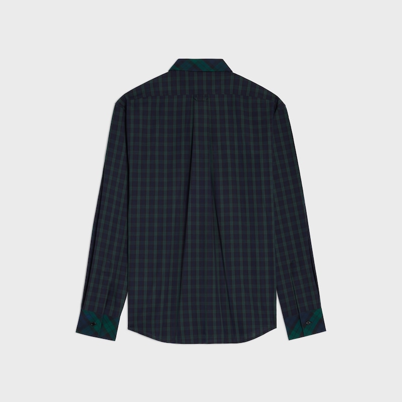 chemise COTON TARTAN - NAVY/GREEN -  - 1 | CELINE