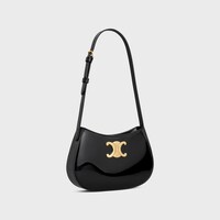 MEDIUM TILLY BAG in PATENT CALFSKIN - BLACK - SHOULDER BAGS - 2 | CELINE