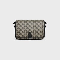 KLEINE FOLCO MESSENGER BAG aus TRIOMPHE CANVAS UND KALBSLEDER - BEIGE - FALL 24 - 1 | CELINE