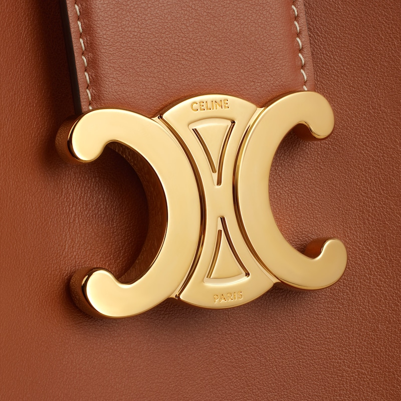 MEDIUM BUCKET LOUISE IN SMOOTH CALFSKIN - TAN - MORE LINES - 1 | CELINE