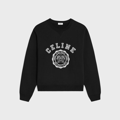 루즈 블라종 스웨트셔츠 - 코튼 플리스 - 블랙/화이트 -  - 1 | CELINE