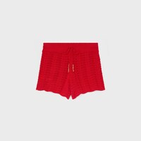 mini shorts IN cotton pointelle - BRIGHT RED -  - 1 | CELINE