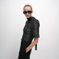 top IN lurex - NOIR BRILLANT -  - 2 | CELINE