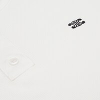 long sleeved t-shirt IN RIBBED COTTON JERSEY - OFF WHITE / BLACK -  - 1 | CELINE