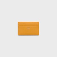 CARD HOLDER IN GRAINED CALFSKIN - MERIGOLD - COIN AND CARD HOLDERS - 1 | CELINE