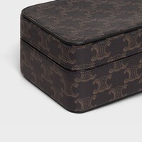 Rectangular box in triomphe canvas - BLACK / TAN - HOME - 1 | CELINE