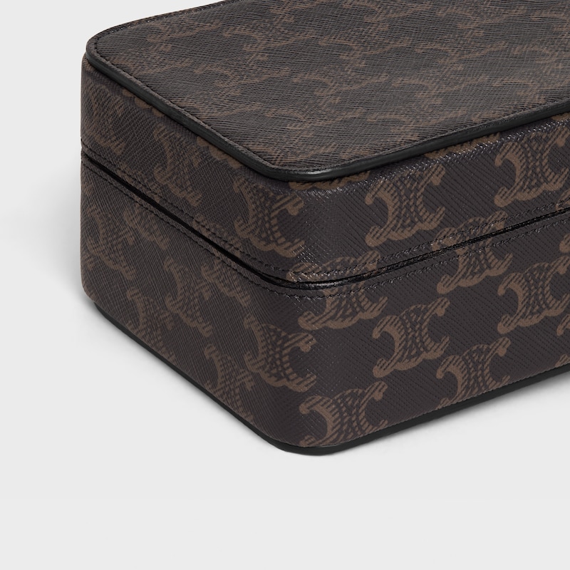 Rectangular box in triomphe canvas - BLACK / TAN - CELINE MAISON - 1 | CELINE
