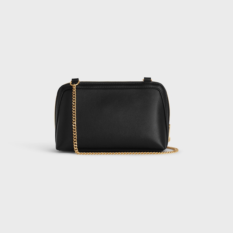 Clutch on Chain IN smooth calfskin - BLACK - MORE LINES - 1 | CELINE