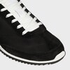 CELINE RACER LOW LACE-UP SNEAKER WITH TRIOMPHE IN NYLON, SUEDE CALFSKIN AND CALFSKIN - BLACK/WHITE -  - 4 | CELINE