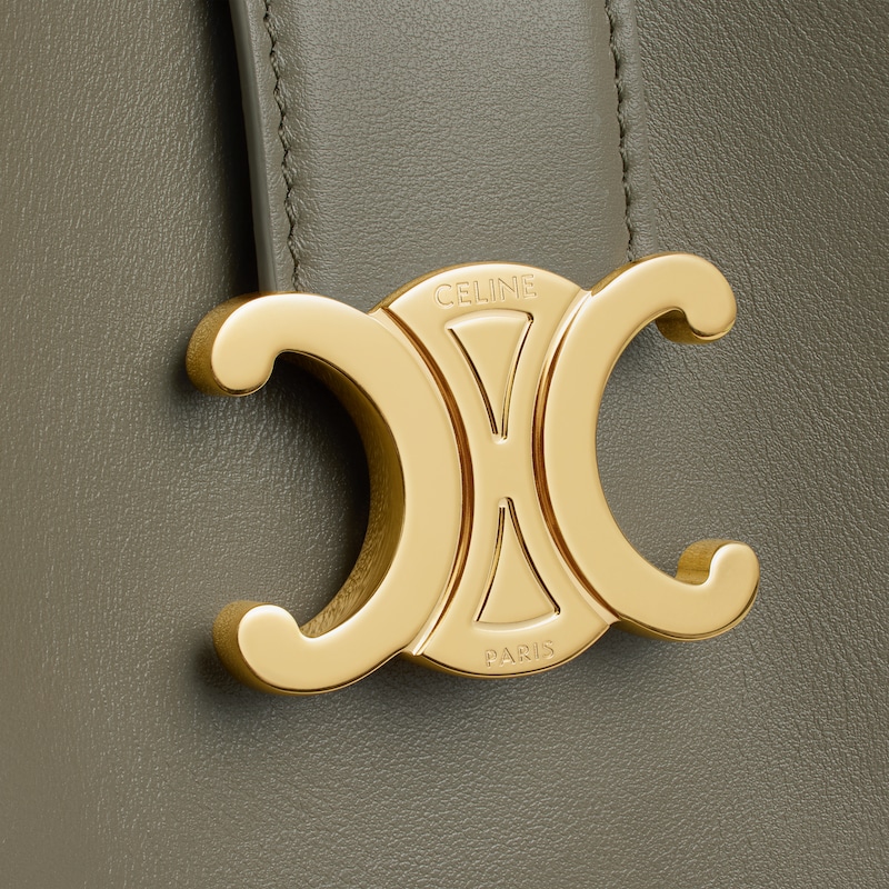 SMALL BUCKET LOUISE IN SMOOTH CALFSKIN - GOLDEN KHAKI - MORE LINES - 1 | CELINE