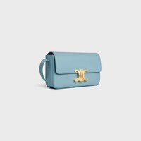 SHOULDER BAG CLAUDE in shiny calfskin - CALIFORNIA BLUE - CLAUDE - 2 | CELINE