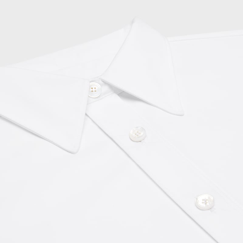 shirt dress IN technical cotton poplin - WHITE -  - 1 | CELINE