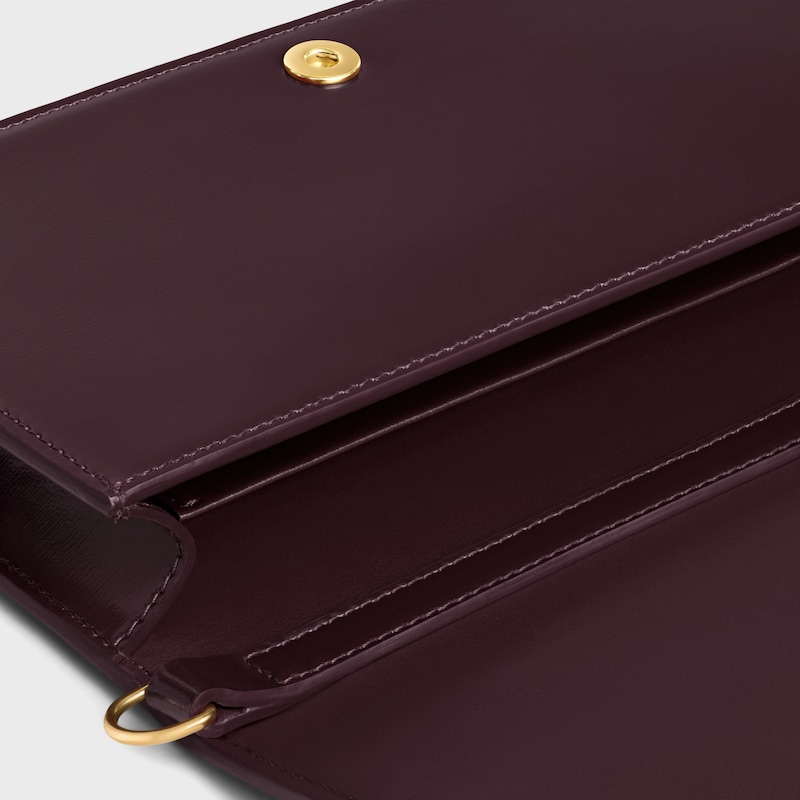 MULTIPOCHETTE IN SHINY CALFSKIN - DEEP BURGUNDY - MORE LINES - 1 | CELINE