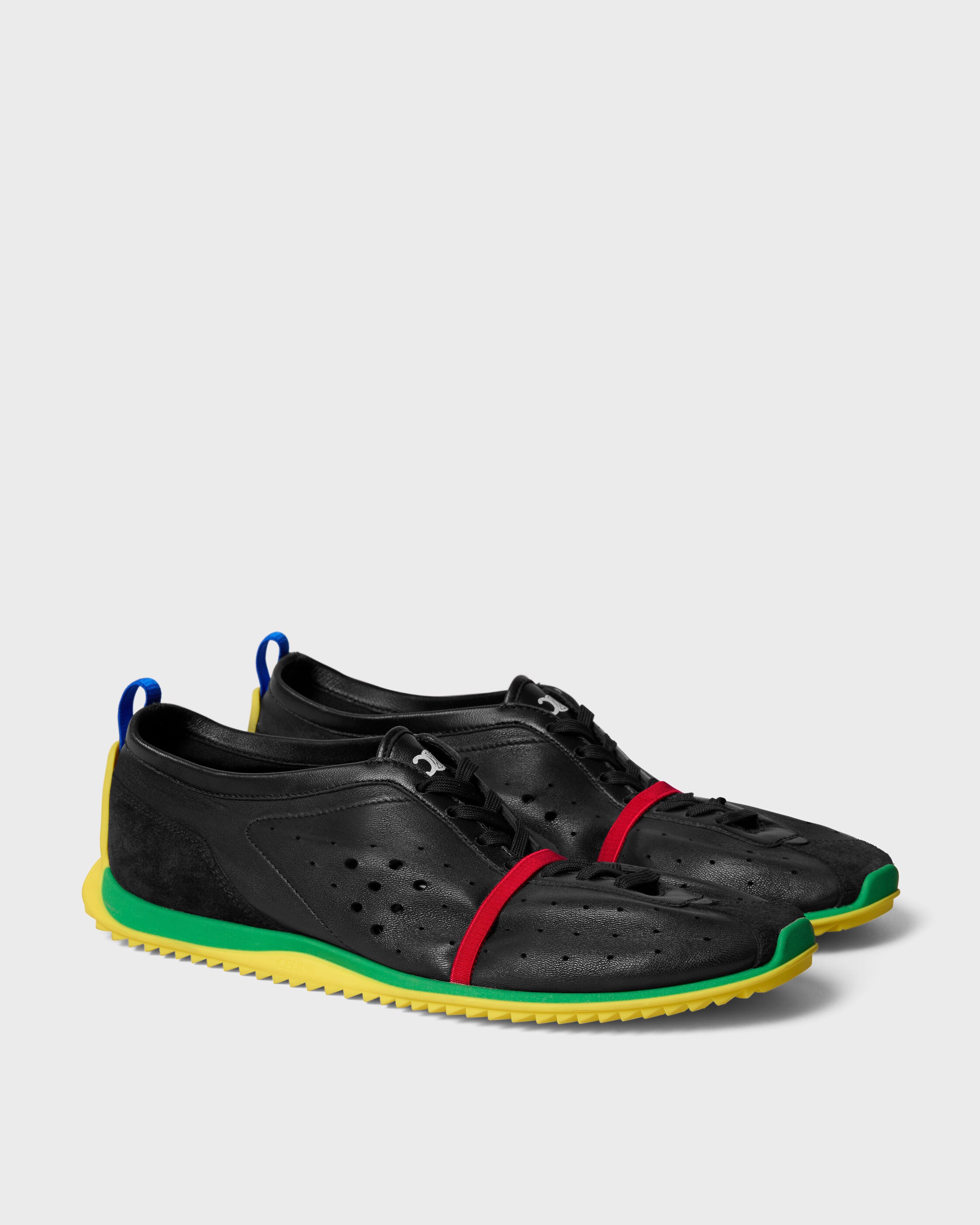 CELINE スニーカー SOFT SNEAKER IN STRETCH LAMBSKIN, SUEDE CALFSKIN AND LAMBSKIN