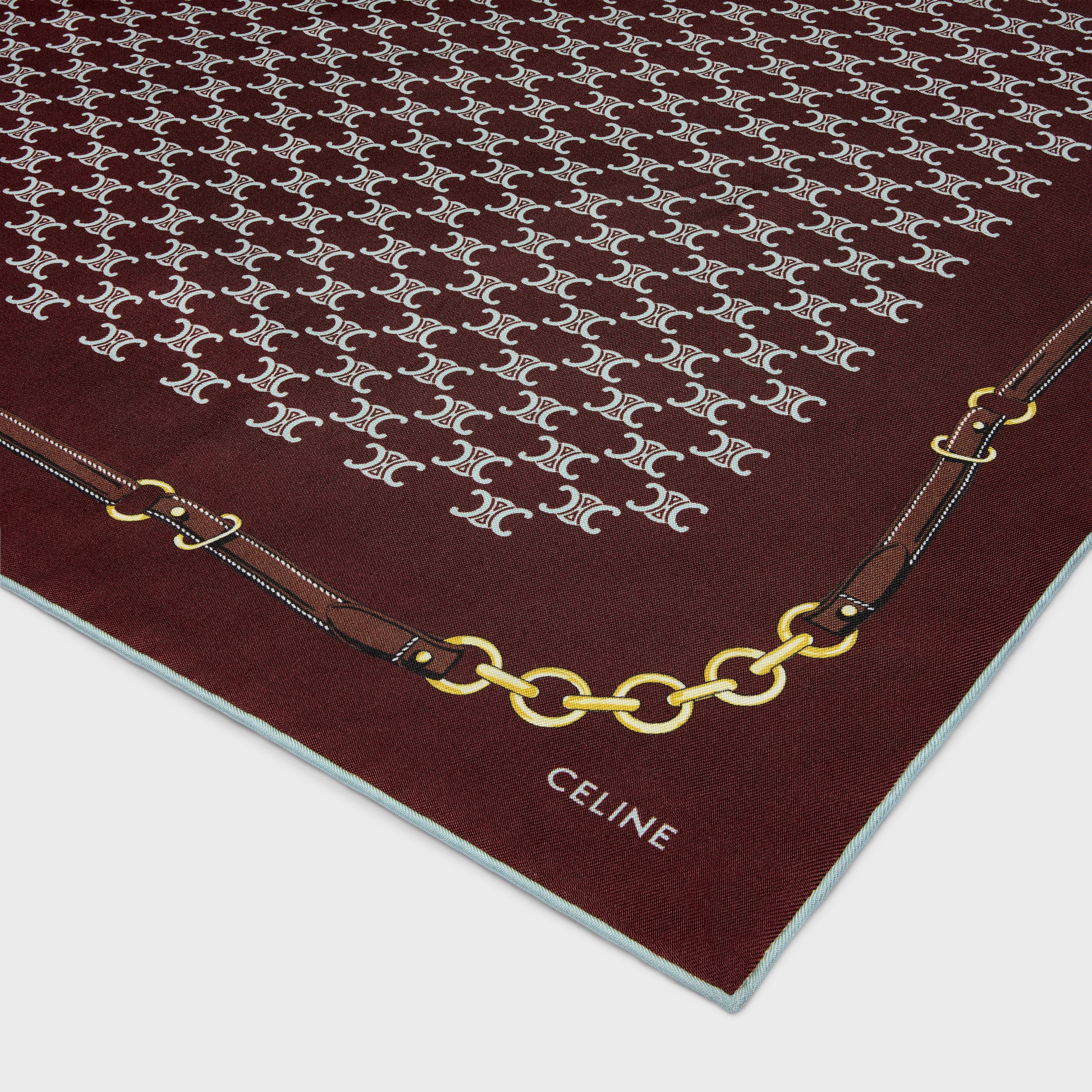 バンダナ / ヘリテージシルクツイル - ブラウン / ベビーブルー