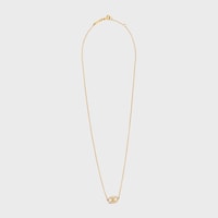 黃金及白鑽Maillon Triomphe鑽石頸鍊 - 黃金 - 项链 - 2 | CELINE