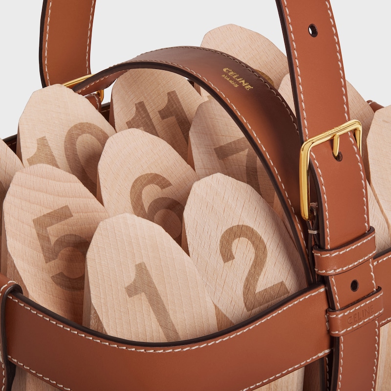 FINISH KEELS IN TRIOMPHE CANVAS AND CALFSKIN - TAN - CELINE MAISON - 1 | CELINE