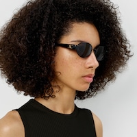 Triomphe Metal 01 sunglasses in Metal - Black / Smoke -  - 2 | CELINE