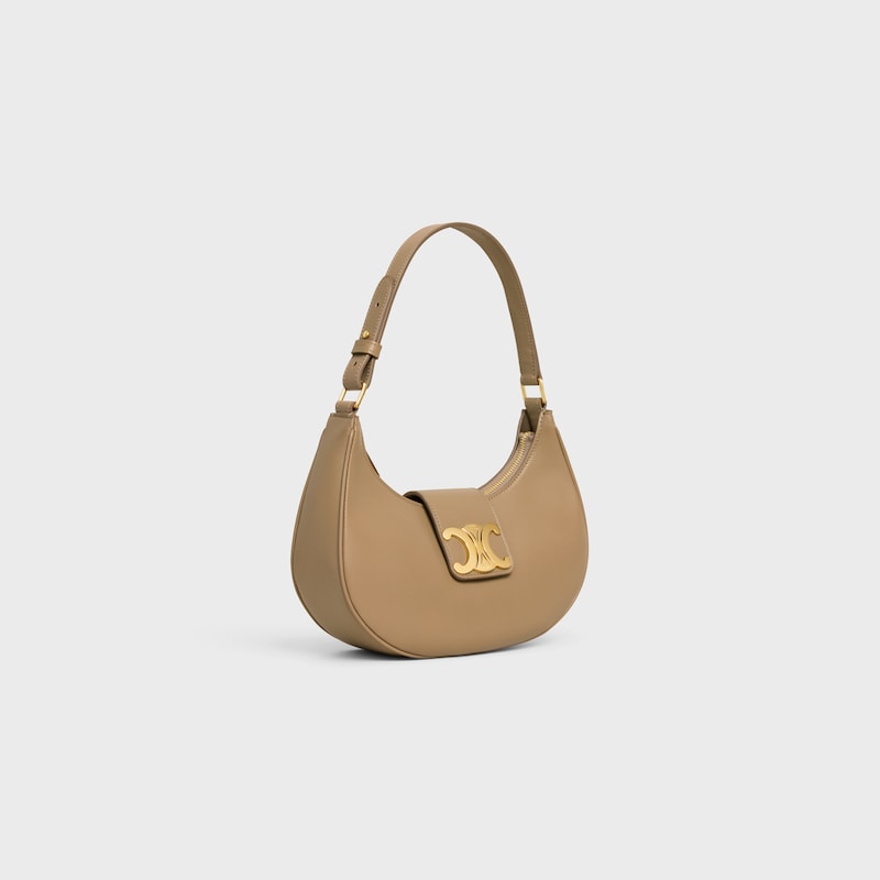 MEDIUM AVA TRIOMPHE BAG IN smooth Calfskin - SMOKED BROWN - MORE LINES - 1 | CELINE