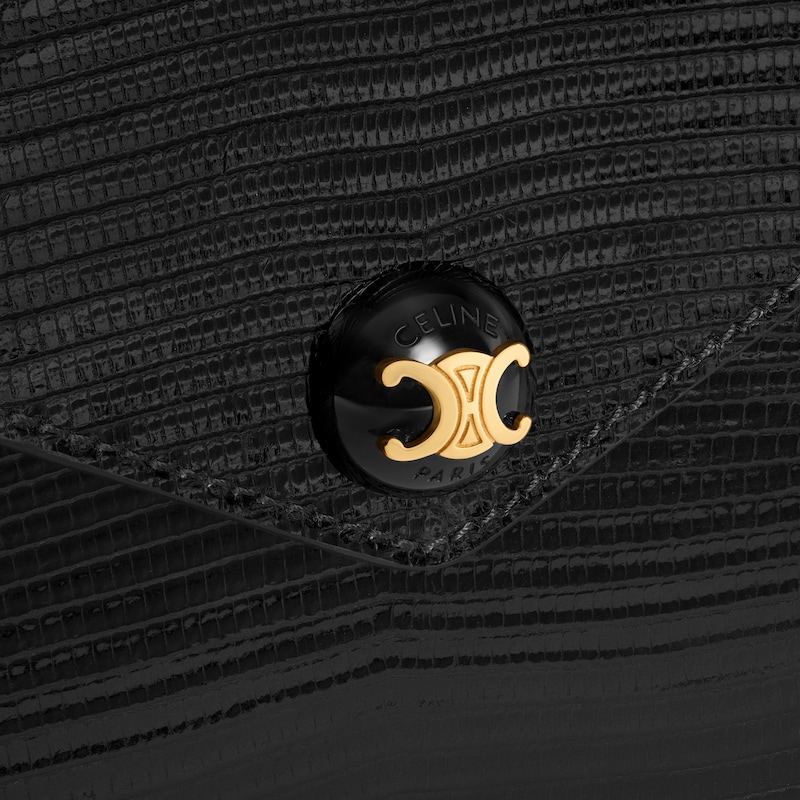 ENVELOPE WALLET ON CHAIN IN lizard - BLACK - WALLETS ON CHAIN - 1 | CELINE