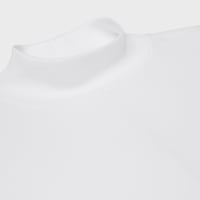 CAMISETA CON CUELLO CISNE DE PUNTO DE ALGODÓN - BLANCO CRUDO/AZUL DENIM -  - 2 | CELINE