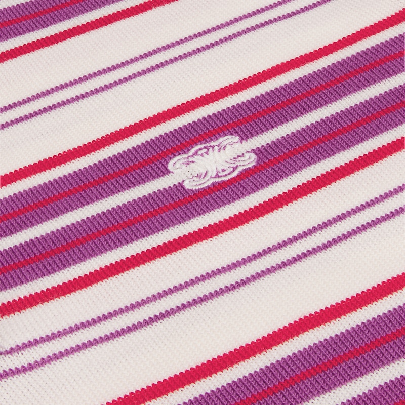 JERSEY ESTILO POLO DE ALGOD&Oacute;N A RAYAS - Blanco / Morado -  - 1 | CELINE