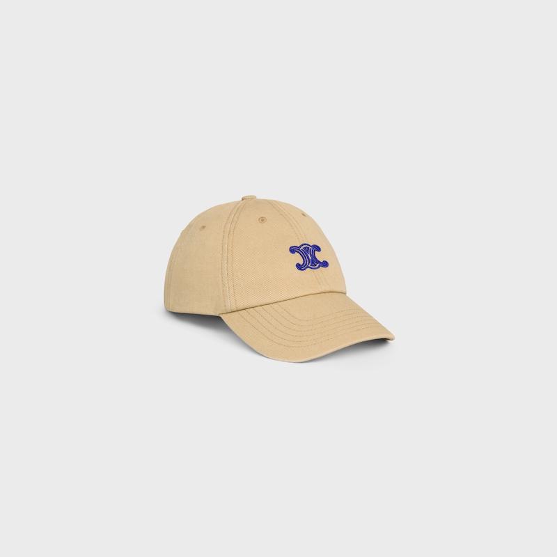 vivienne cap IN cotton twill - BEIGE / BLUE -  - 1 | CELINE