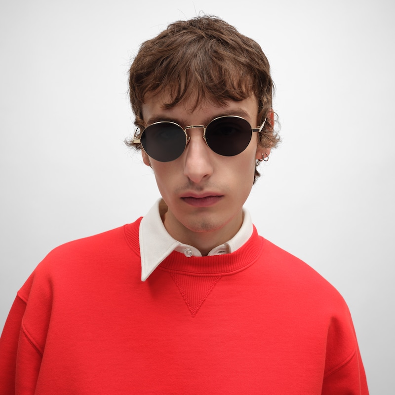 METAL FRAME 28太阳眼镜 - 浅金色/烟灰色 -  - 1 | CELINE