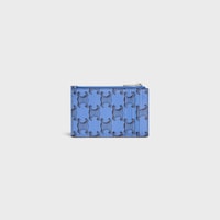 Porte-cartes zippé en Toile Triomphe et agneau - ULTRA BLEU - NOUVEAUTÉS - 2 | CELINE