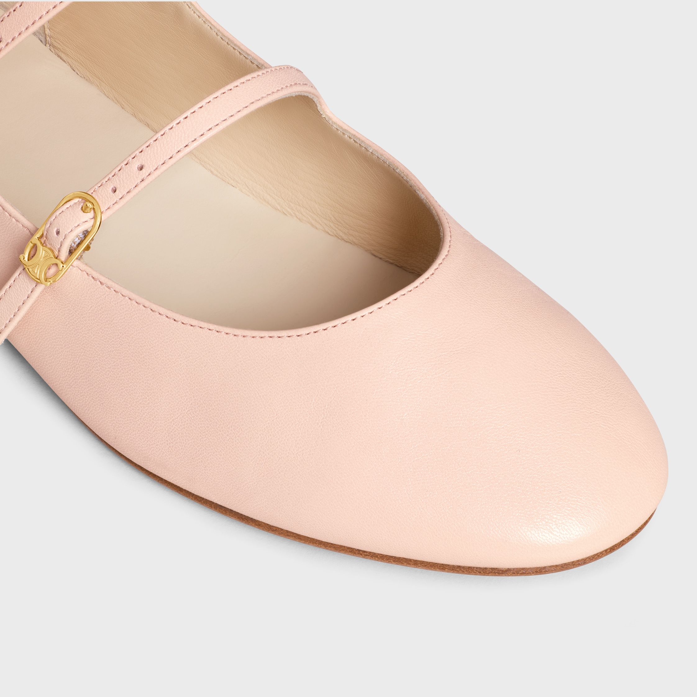 LES BALLERINES CELINE DOUBLE STRAP BALLERINA IN LAMBSKIN