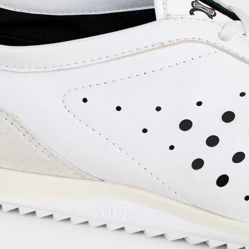 SOFT SNEAKER IN STRETCH LAMBSKIN, SUEDE CALFSKIN AND LAMBSKIN - OPTIC WHITE -  - 1 | CELINE
