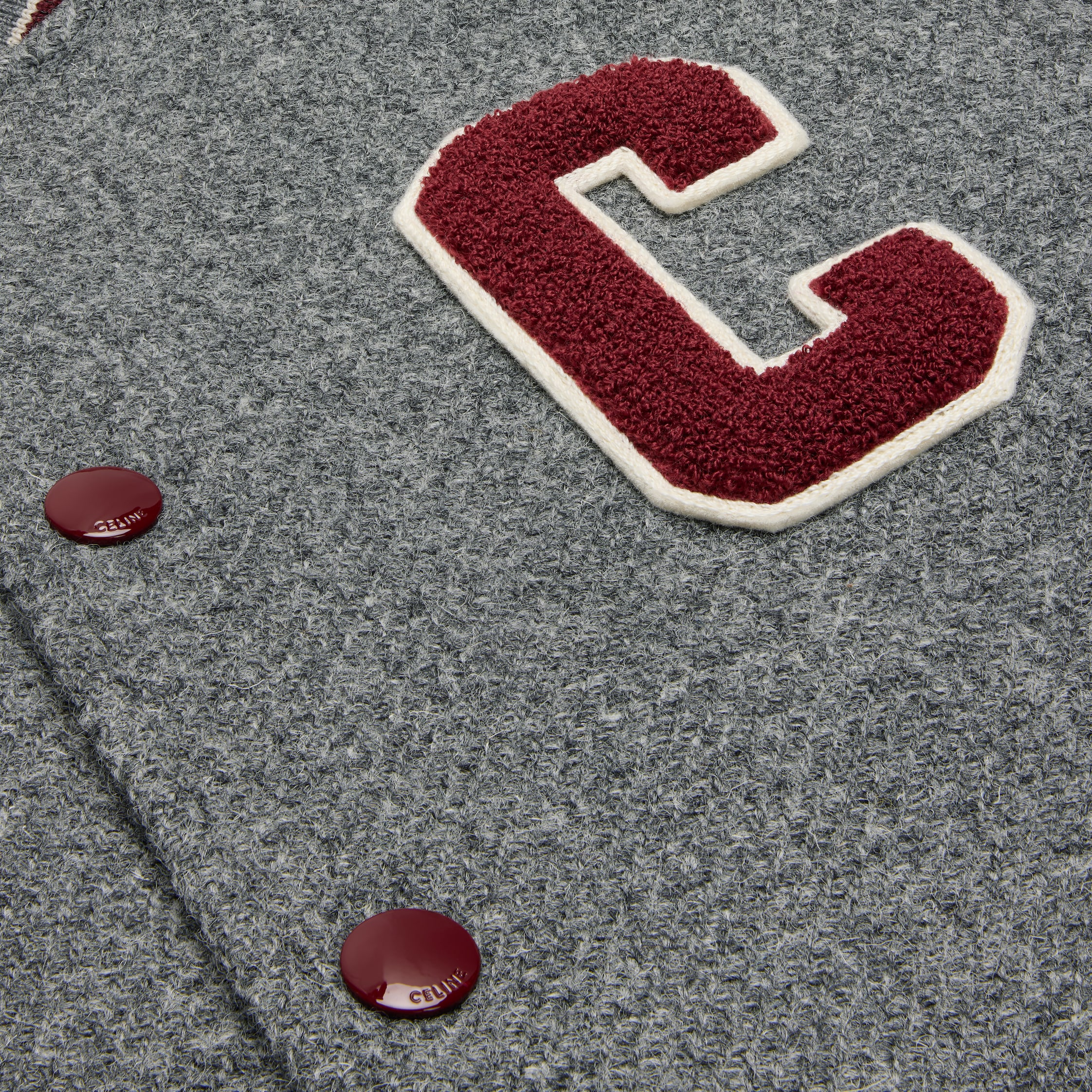 クラシック テディジャケット / ウールトリコチン - グレー