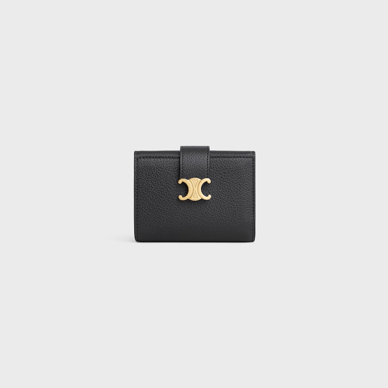 FINE STRAP WALLET NINO IN SUPPLE GRAINED CALFSKIN - BLACK - GIFT FINDER - 1 | CELINE