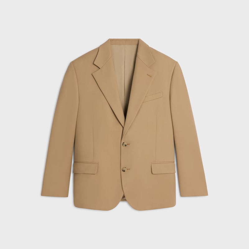 tailored jacket IN stretch wool gabardine - CAMEL -  - 1 | CELINE