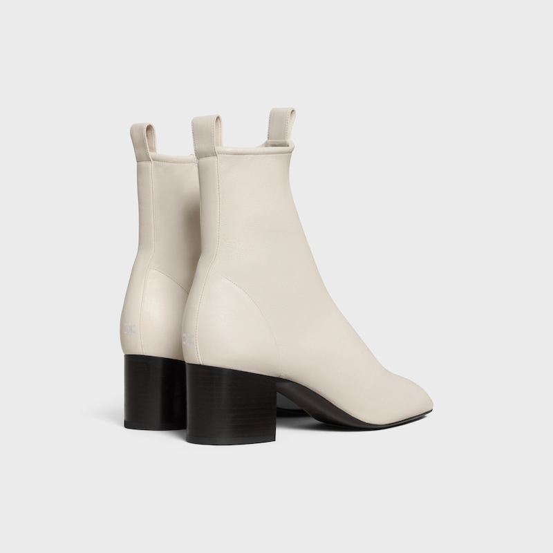 CHERI - ZIPPED BOOT IN Stretch Lambskin - IVORY -  - 1 | CELINE