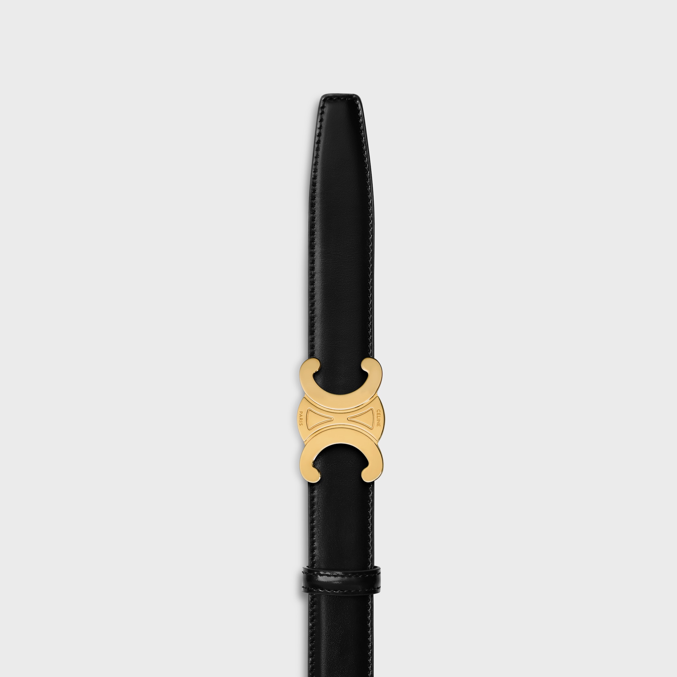 TRIOMPHE BUCKLE & REVERSIBLE STRAP 25MM - BLACK | CELINE