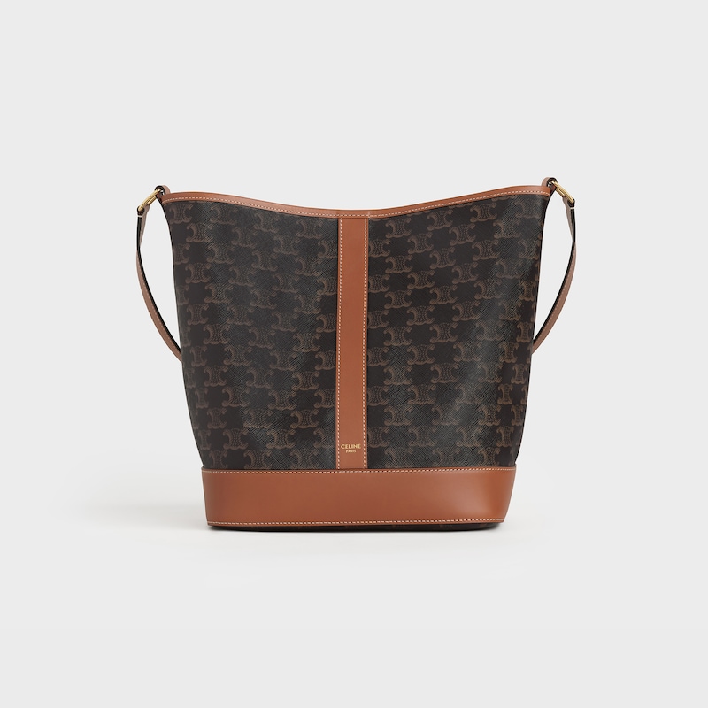 中号标志印花水桶包 - 棕黄色 - 斜揹袋 - 1 | CELINE