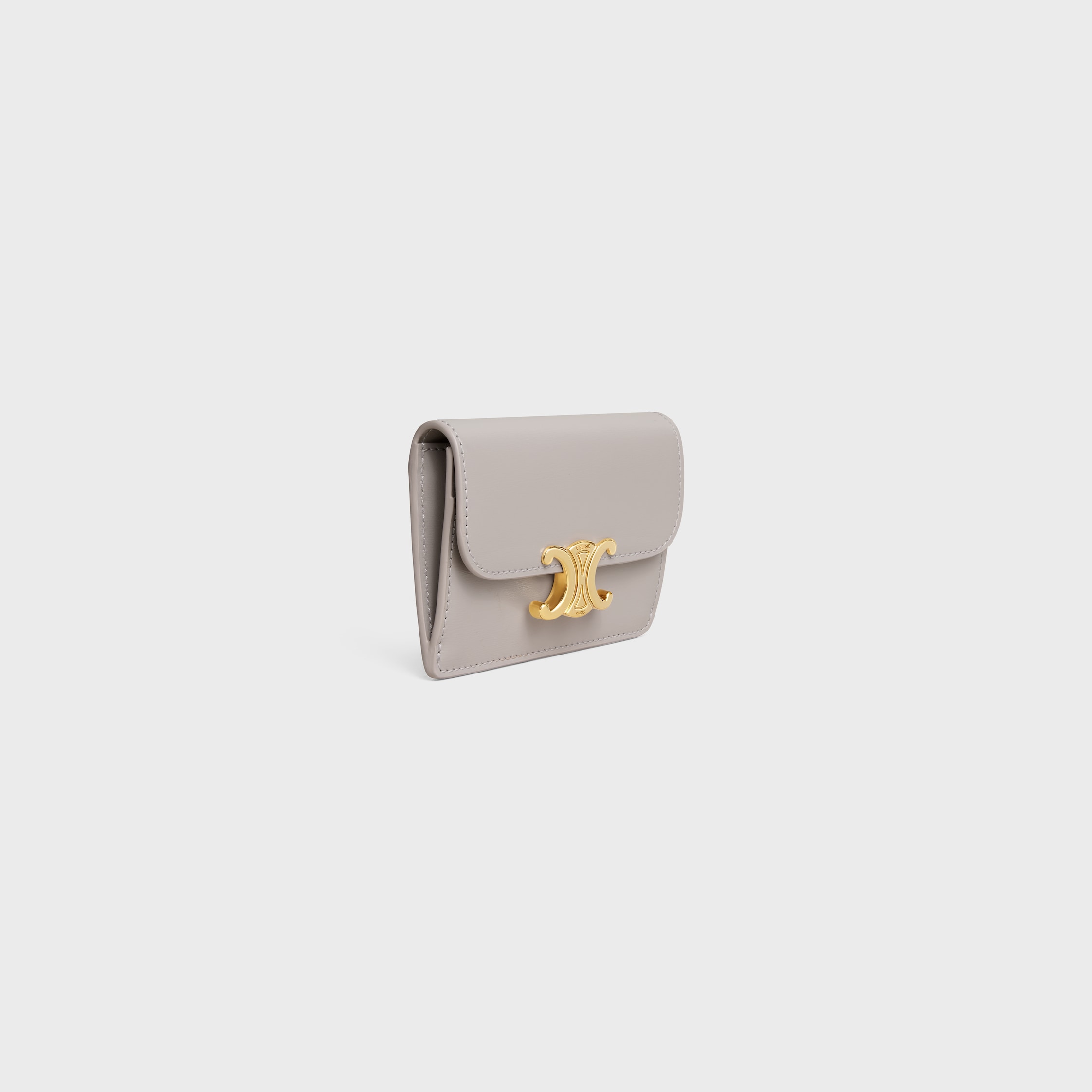 CELINE トリオンフフラップ付きカードホルダー シャイニーカーフスキン 財布 トリオンフフラップ付きカードホルダー / シャイニーカーフスキン