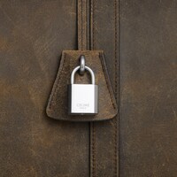 LARGE BOSTON IN SUEDE CALFSKIN WAXED EFFECT - BROWN - GIFTS FOR HIM - 1 | CELINE