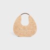 celine classic panier HOBO BAG IN Raffia and Calfskin - NATURAL / TAN - ÉTÉ CELINE - 3 | CELINE