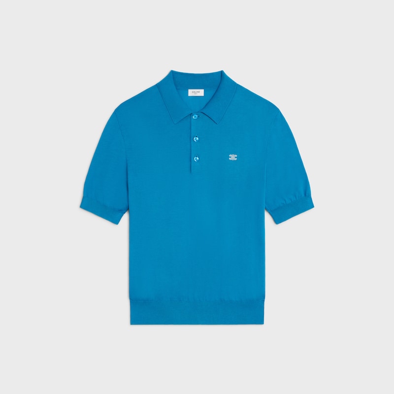 POLO coton fin - BRIGHT BLUE -  - 1 | CELINE