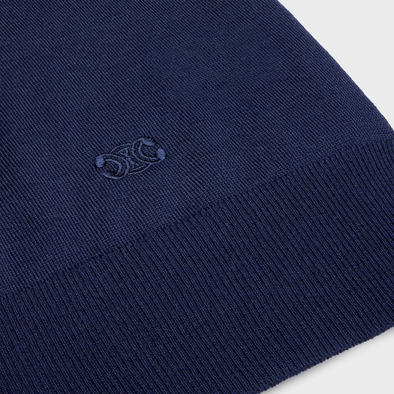 crewneck sweater IN thin cashmere - NAVY -  - 1 | CELINE