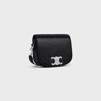 SMALL BESACE STRAP TRIOMPHE IN PYTHON - BLACK - CROSS-BODY BAGS - 2 | CELINE