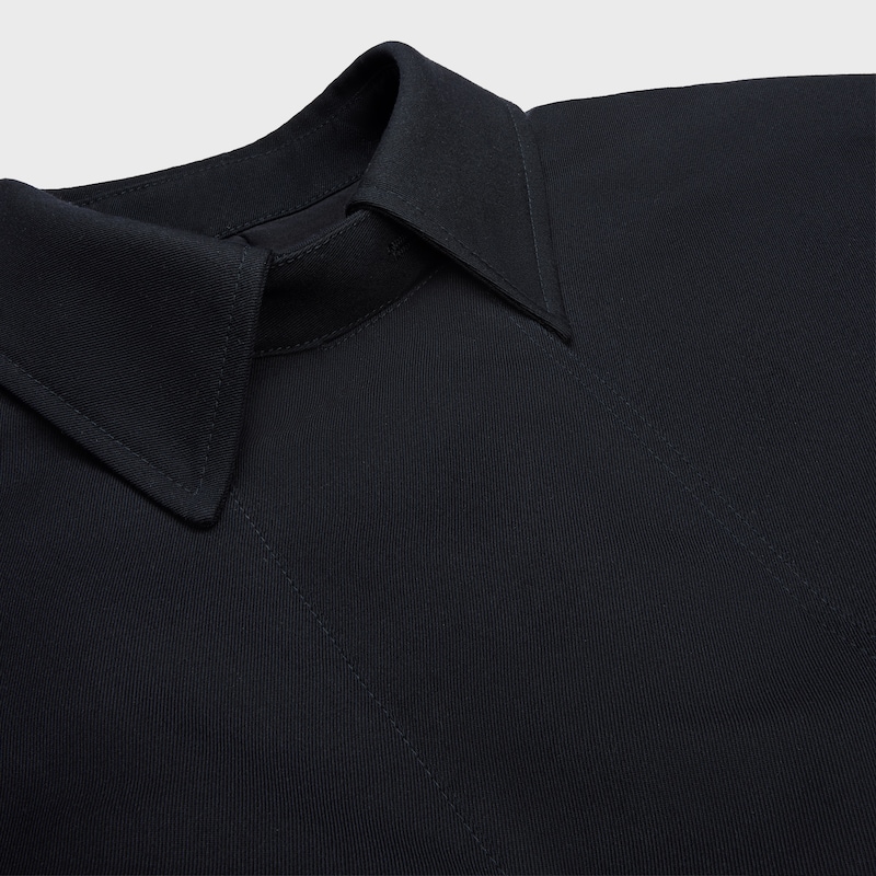 jacket IN WOOL AND COTTON GABARDINE - NAVY -  - 1 | CELINE