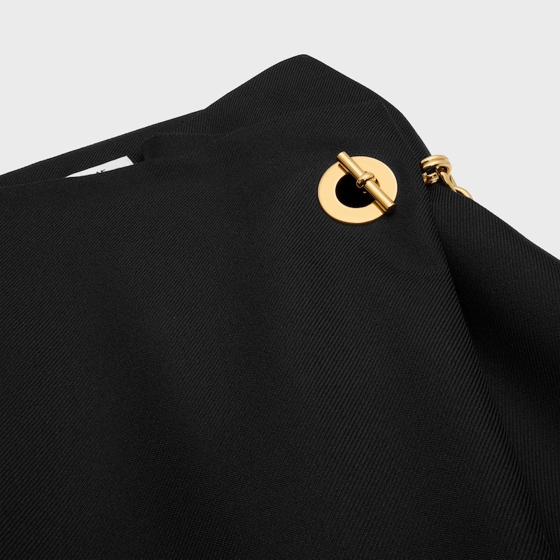 midi skirt IN mohair wool - BLACK -  - 1 | CELINE